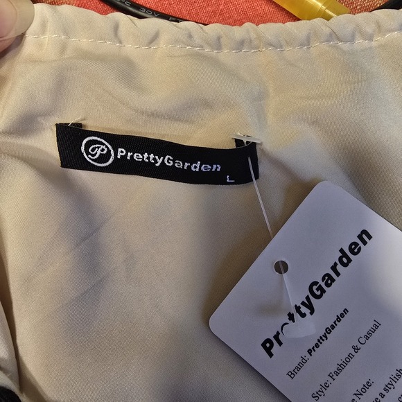 PRETTYGARDEN Summer One Shoulder Maxi Dress Printed Flowy Boho Long Size L NWT - Picture 6 of 6